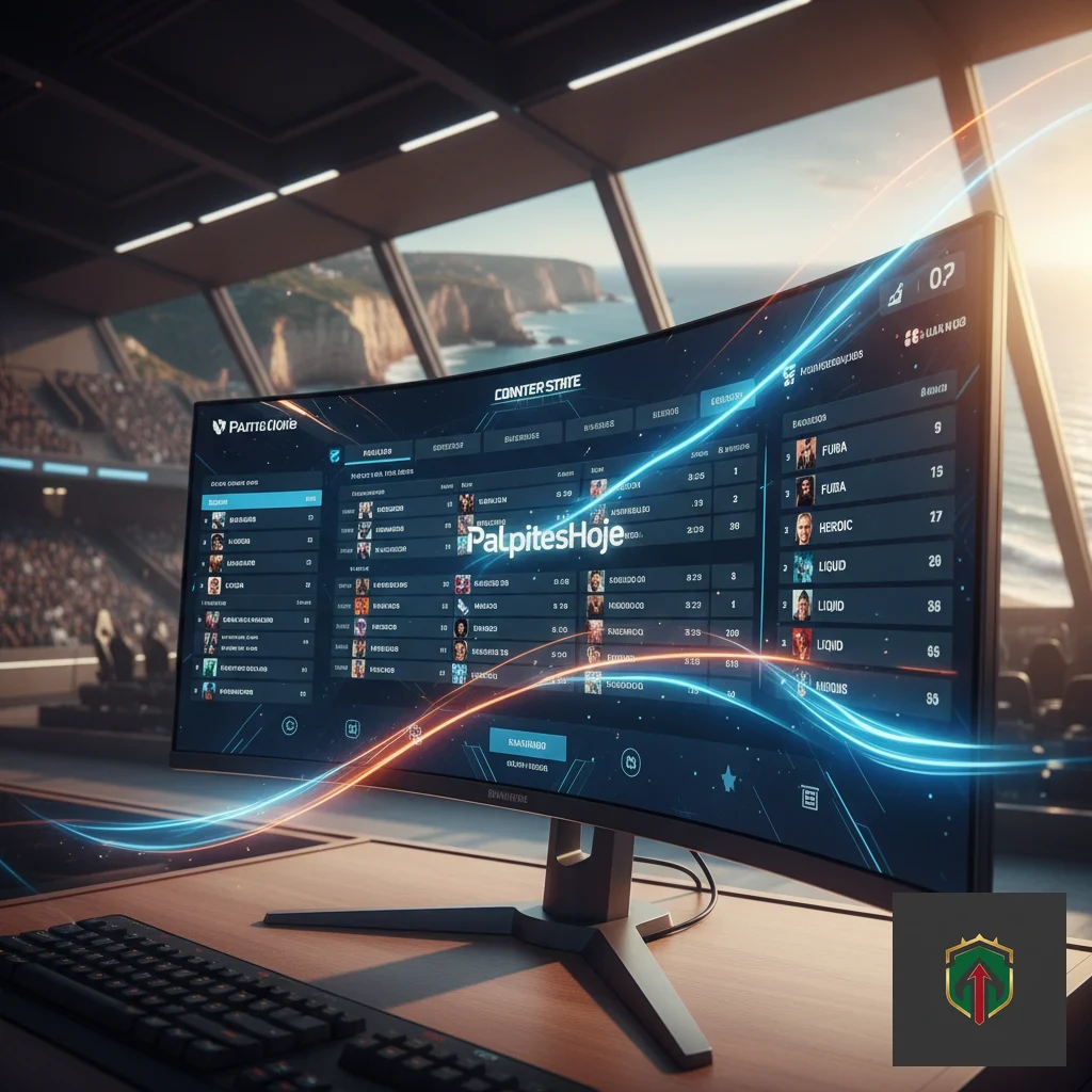 Painel de navegação com partidas de torneios de CS:GO e cotações ativas.