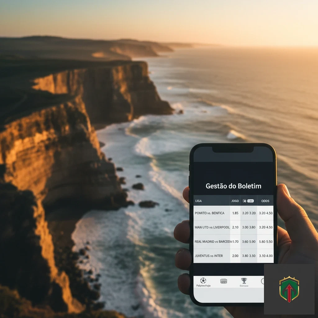 Painel de configuração de apostas simples e combinadas com cálculo de retorno