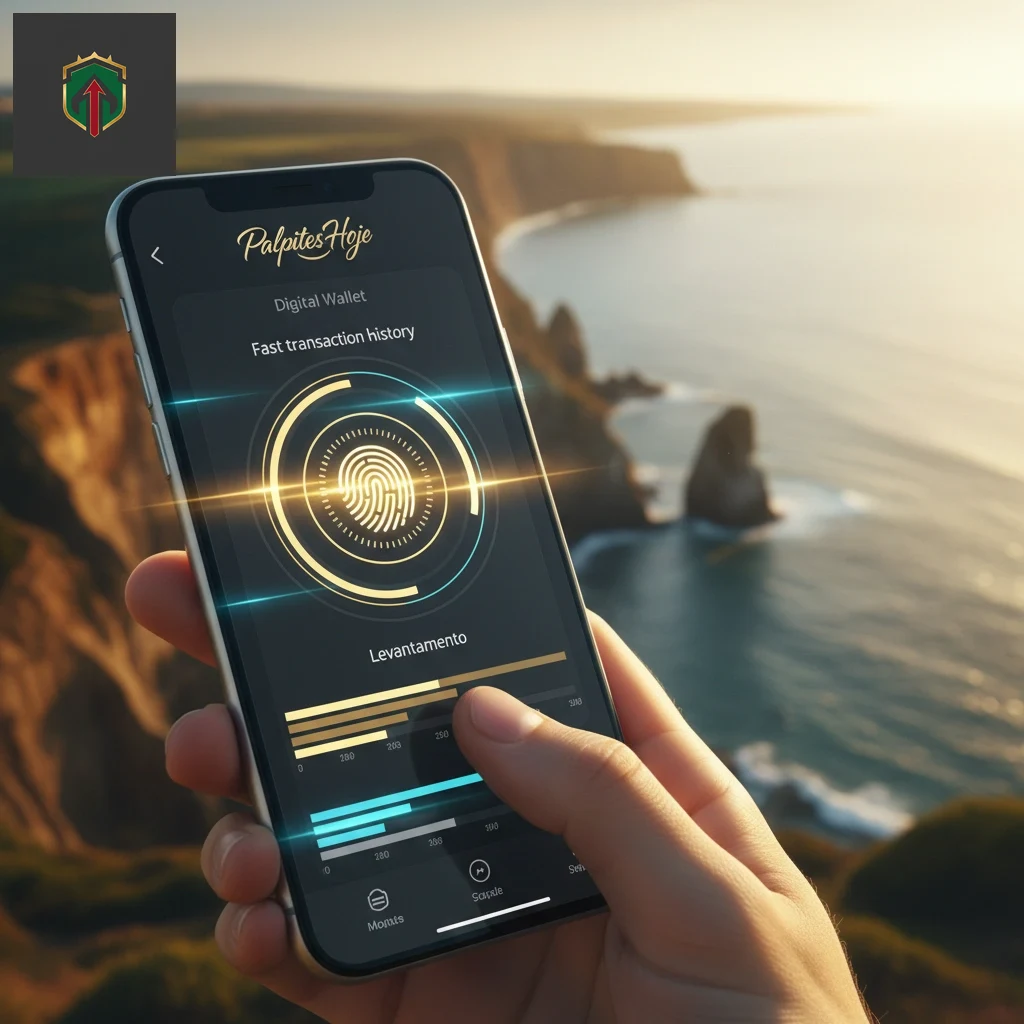 Utilizador a confirmar pedido de levantamento através de impressão digital na app