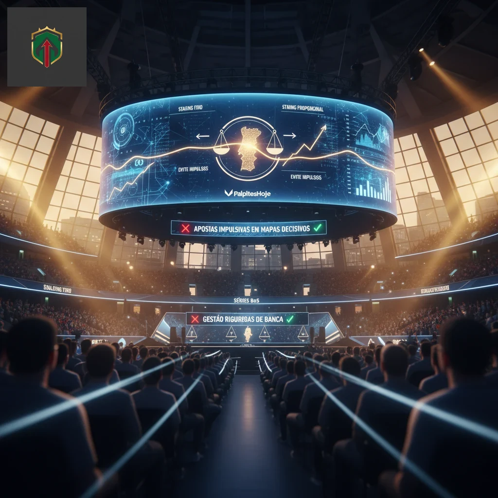 Ícone de gestão rigorosa de banca em apostas de esports